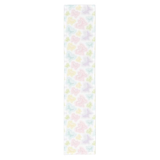 Hintergrund mit Schmetterlingen im Aquarell Kurzer Tischläufer (Vorderseite)