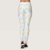 Hintergrund mit Schmetterlingen im Aquarell Leggings (Rückseite)