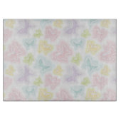 Hintergrund mit Schmetterlingen im Aquarell Schneidebrett (Vorderseite)