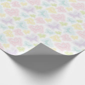 Hintergrund mit Schmetterlingen in Aquarell Geschenkpapier (Ecke)