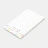 Hintergrund mit Schmetterlingen in Aquarell Post-it Klebezettel (angewinkelt)