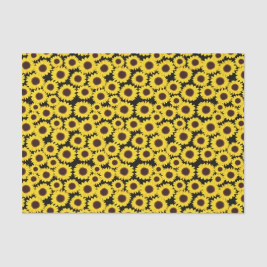 Hintergrund mit Sonnenblumen Seidenpapier (Vorderseite)