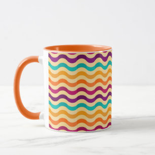 Hintergrund mit Streifen im Retro-Stil 2 Tasse