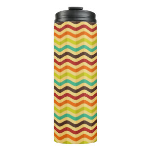Hintergrund mit Streifen im Retro-Stil 4 Thermosbecher