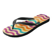 Hintergrund mit Streifen in Retro 2 Badesandalen (Schrägansicht)