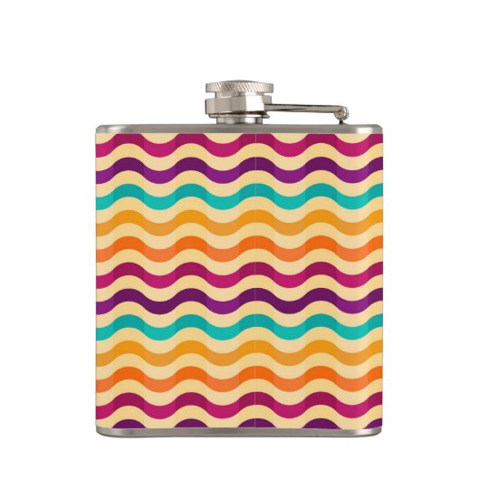 Hintergrund mit Streifen in Retro 2 Flachmann (Rückseite)