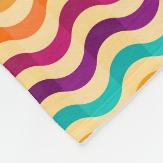 Hintergrund mit Streifen in Retro 2 Fleecedecke (Ecke)