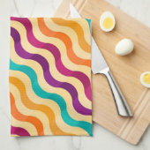 Hintergrund mit Streifen in Retro 2 Geschirrtuch (Viertel Falte)