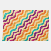 Hintergrund mit Streifen in Retro 2 Geschirrtuch (Horizontal)