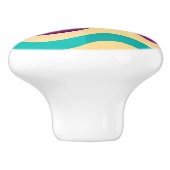 Hintergrund mit Streifen in Retro 2 Keramikknauf (Seitenansicht)