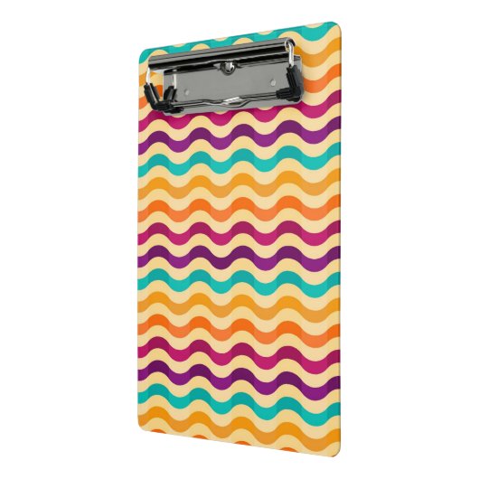 Hintergrund mit Streifen in Retro 2 Mini Klemmbrett (Gewinkelt2)