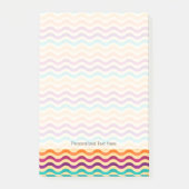 Hintergrund mit Streifen in Retro 2 Post-it Klebezettel (Vorderseite)