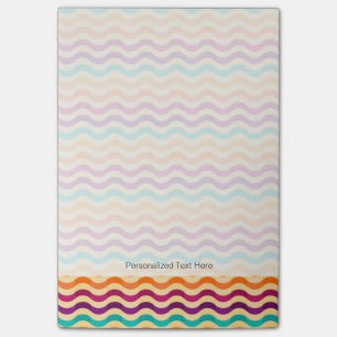 Hintergrund mit Streifen in Retro 2 Post-it Klebezettel