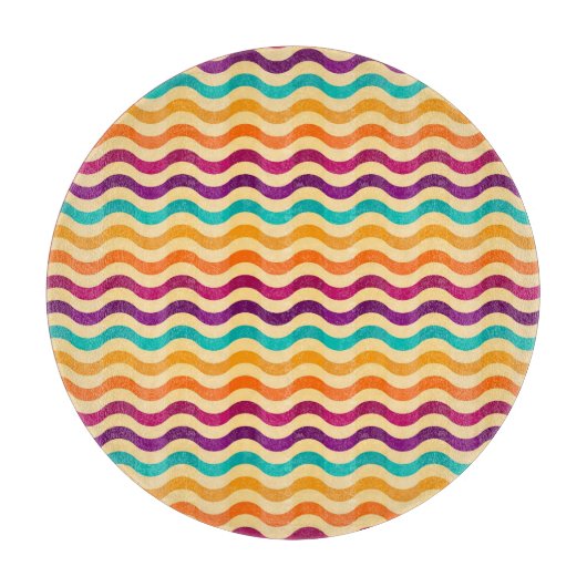 Hintergrund mit Streifen in Retro 2 Schneidebrett (Vorderseite)