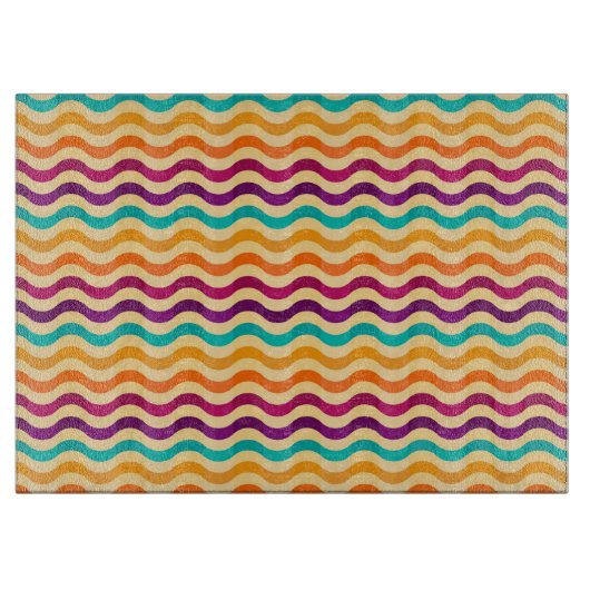 Hintergrund mit Streifen in Retro 2 Schneidebrett (Vorderseite)