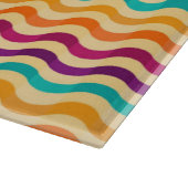 Hintergrund mit Streifen in Retro 2 Schneidebrett (Ecke)