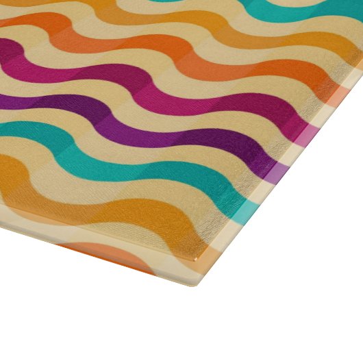 Hintergrund mit Streifen in Retro 2 Schneidebrett (Ecke)