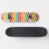 Hintergrund mit Streifen in Retro 2 Skateboard (Horizontal)