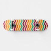 Hintergrund mit Streifen in Retro 2 Skateboard (Horizontal)