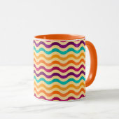 Hintergrund mit Streifen in Retro 2 Tasse (VorderseiteRechts)