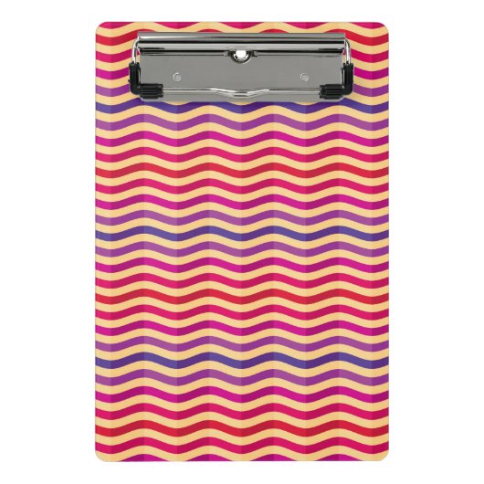 Hintergrund mit Streifen in Retro 3 Mini Klemmbrett (Vorderseite)
