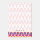 Hintergrund mit Streifen in Retro 3 Post-it Klebezettel (Vorderseite)