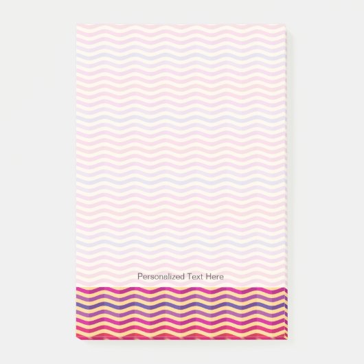 Hintergrund mit Streifen in Retro 3 Post-it Klebezettel (Vorderseite)