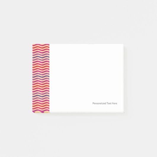 Hintergrund mit Streifen in Retro 3 Post-it Klebezettel (Vorderseite)