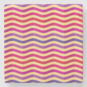 Hintergrund mit Streifen in Retro 3 Steinuntersetzer (Vorderseite)