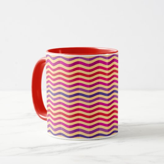 Hintergrund mit Streifen in Retro 3 Tasse (Vorderseite Links)