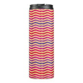 Hintergrund mit Streifen in Retro 3 Thermosbecher (Rückseite)