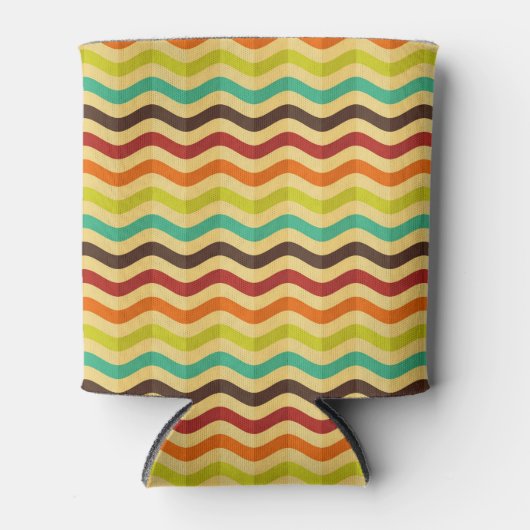 Hintergrund mit Streifen in Retro 4 Dosenkühler (Vorderseite)