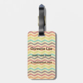 Hintergrund mit Streifen in Retro 4 Gepäckanhänger (Rückseite vertikal)