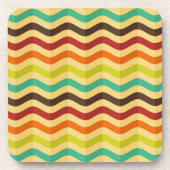 Hintergrund mit Streifen in Retro 4 Getränkeuntersetzer (Vorderseite)