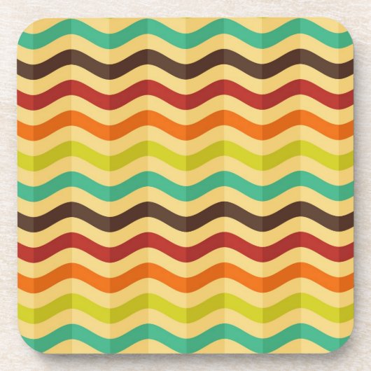 Hintergrund mit Streifen in Retro 4 Getränkeuntersetzer (Vorderseite)