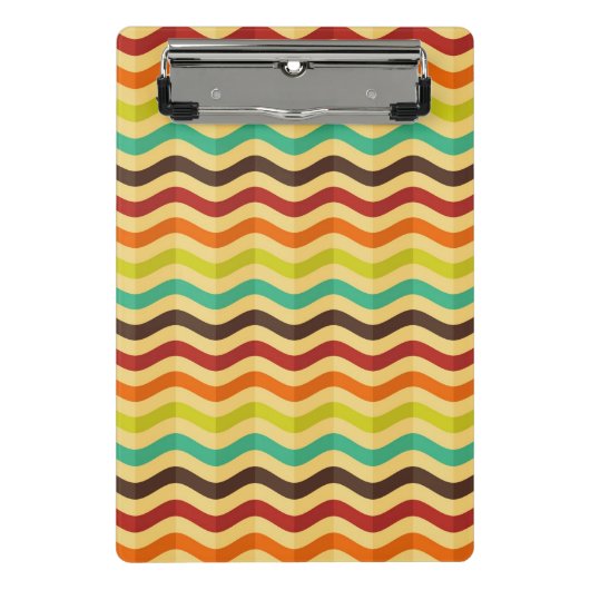 Hintergrund mit Streifen in Retro 4 Mini Klemmbrett (Vorderseite)