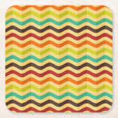 Hintergrund mit Streifen in Retro 4 Rechteckiger Pappuntersetzer (Vorderseite)