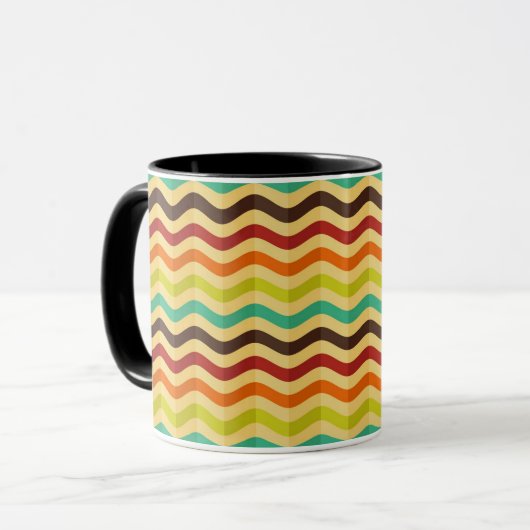 Hintergrund mit Streifen in Retro 4 Tasse (Vorderseite Links)