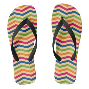 Hintergrund mit Streifen in Retro Badesandalen