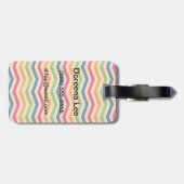 Hintergrund mit Streifen in Retro Gepäckanhänger (Rückseite horizontal)