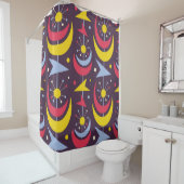 Hintergrund Mitte des Jahrhunderts moderne Vintage Duschvorhang (Beispiel)