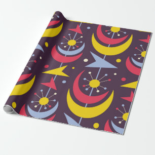 Hintergrund Mitte des Jahrhunderts moderne Vintage Geschenkpapier