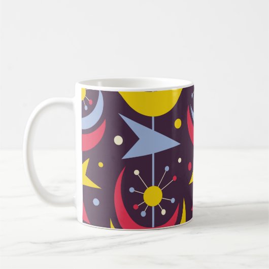 Hintergrund Mitte des Jahrhunderts moderne Vintage Kaffeetasse (Links)