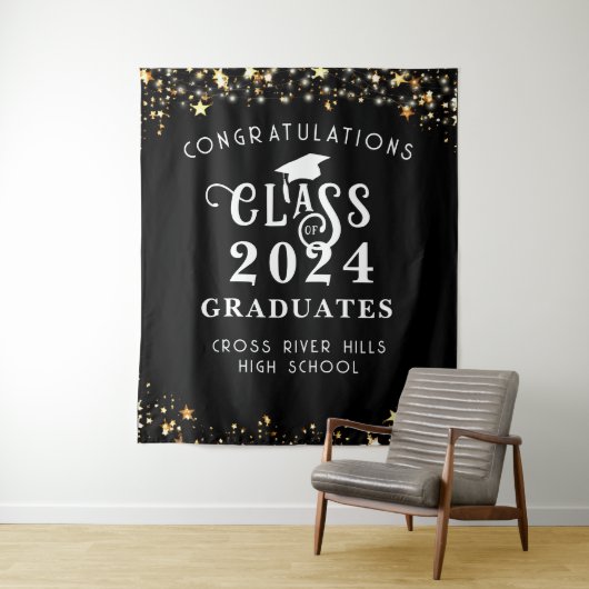 Hintergrund moderner Abschluss Class Year-Glückwün Wandteppich (Beispiel)