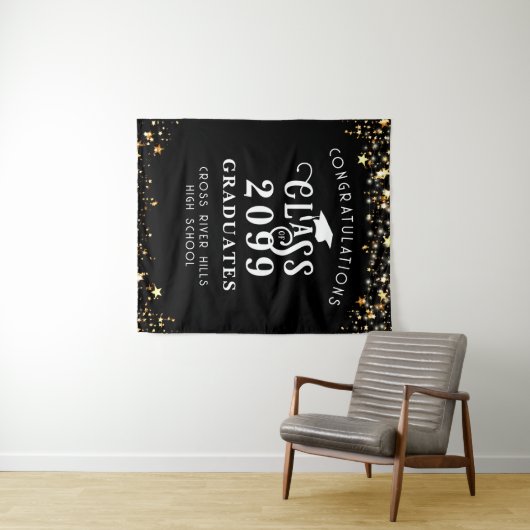 Hintergrund moderner Abschluss Class Year-Glückwün Wandteppich (Beispiel (Horizontal))