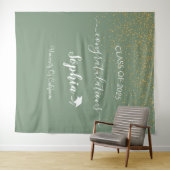 Hintergrund moderner Script Graduation Party | Abs Wandteppich (Beispiel (Horizontal))