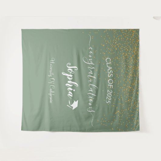Hintergrund moderner Script Graduation Party | Abs Wandteppich (Vorderseite (Horizontal))