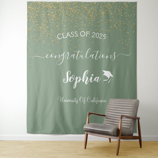 Hintergrund moderner Script Graduation Party | Abs Wandteppich (Beispiel)