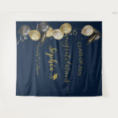 Hintergrund moderner Script Graduation Party | Abs Wandteppich (Vorderseite (Horizontal))
