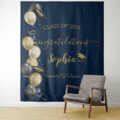 Hintergrund moderner Script Graduation Party | Abs Wandteppich (Beispiel)